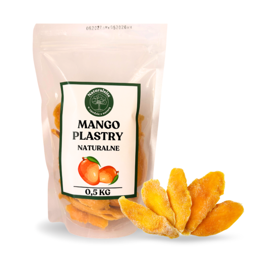 Mango Plastry Naturalne Miękkie i Soczyste 500 g Naturalsite