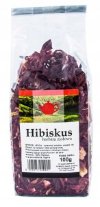 Hibiskus Herbata Ziołowa Liściasta 100 g VitaFarm