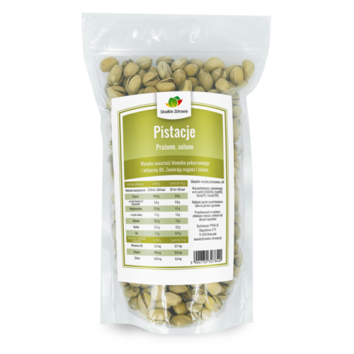 Pistacje Prażone Solone w Łupinie 500 g Słodkie Zdrowie
