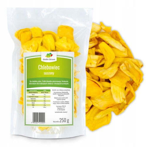 Chlebowiec Suszony Jackfruit Naturalna Przekąska 250 g Słodkie Zdrowie