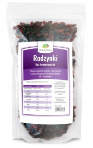 Rodzynki Bez Konserwantów Naturalne 500 g Słodkie Zdrowie