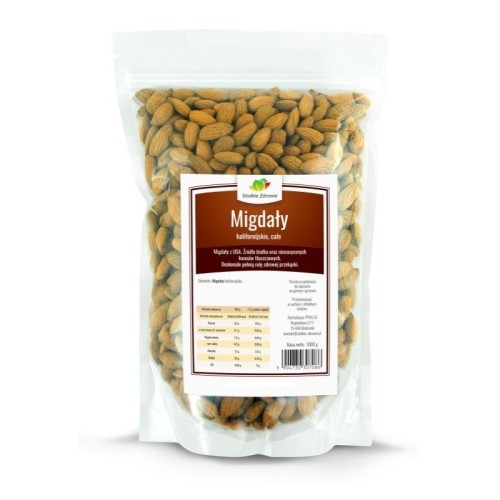 Migdały Całe Naturalne 500 g Słodkie Zdrowie