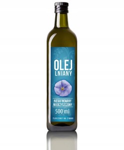 Olej Lniany Nierafinowany 500 ml VitaFarm