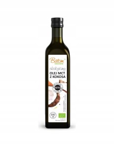 Olej Z Kokosa Ekologiczny Suplement Keto 500 ml Batom