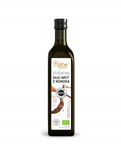 Olej Z Kokosa Ekologiczny Suplement Keto 500 ml Batom