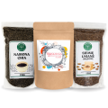 Zestaw koktajlowy Naturalsite – truskawki liofilizowane + nasiona chia + siemię lniane