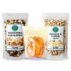 Zestaw podróżny Naturalsite – mieszanka bakaliowa + mango + pistacje