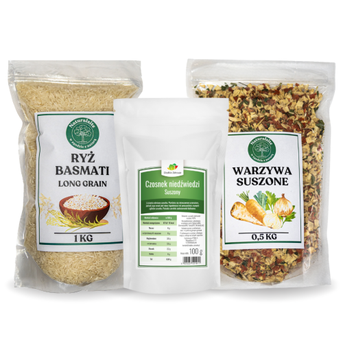Zestaw obiadowy Naturalsite – ryż basmati + mieszanka warzywna + czosnek niedźwiedzi
