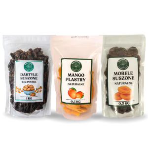 Słodki zestaw Naturalsite – daktyle + mango suszone + morele suszone