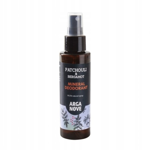 Dezodorant mineralny ałunowy spray Paczula Bergamotka 100ml Arganove