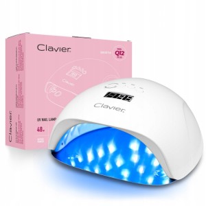 Lampa do paznokci Q12 UV/LED 48W – 36 diod, lustrzane dno, biała, Clavier