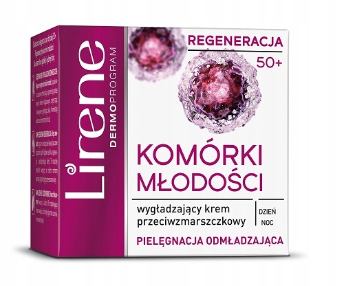 Krem wygładzający dzień/noc 50+ do twarzy Lirene 50 ml
